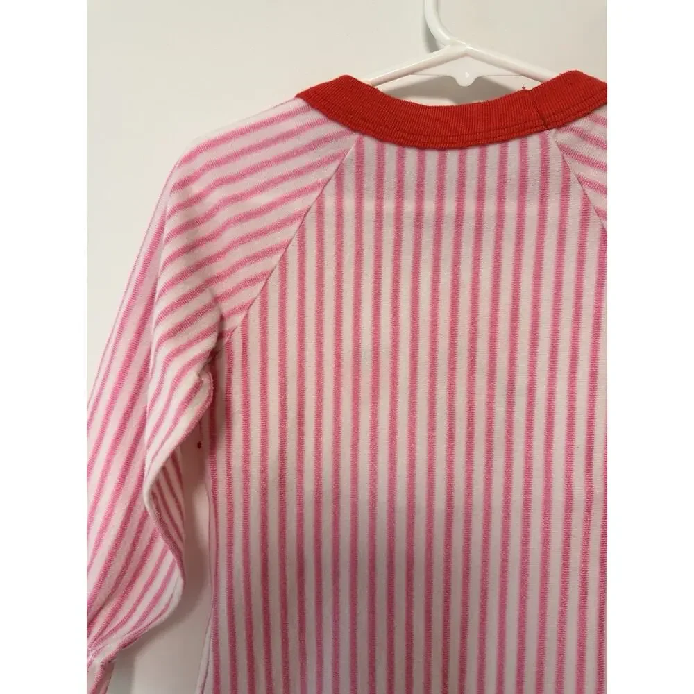 Vintage Strawberry Shortcake Pajama Girls Nightgown Sz‎ 6 Flannel 1980s Striped